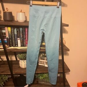 Alphalete Teal Ombré Seamless Leggings Size M
